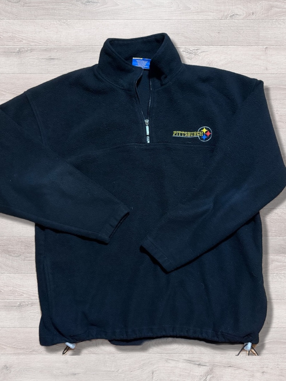 Vintage XNT NFL Pittsburgh Steelers Fleece Quarter Zip Pullover Sweatshirt XL